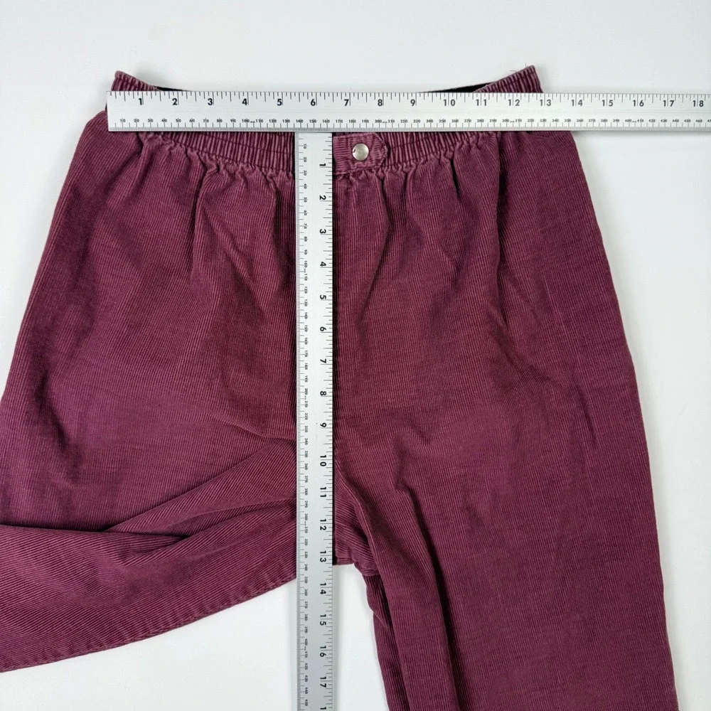 Levis Corduroy Pants 1980's Womens‎ Medium Purple Vintage Elastic Waist Straight